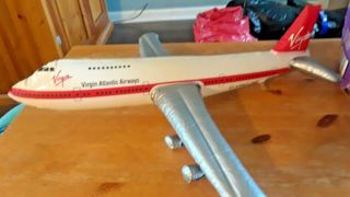 Rare Virgin Atlantic Airways Inflatable Airplane - Blow - Up Toy Plane,  Boeing 747