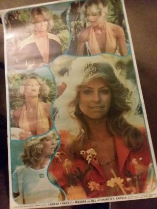 Farrah Fawcett as Jill in Charlie ' s Angels Rare Pinup Collage Poster. 2