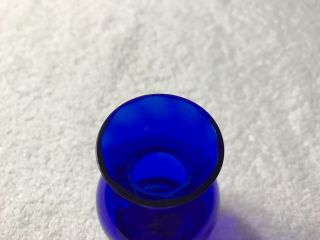 Rare Heisey cobalt Favor Vase with optics and Sticker 2