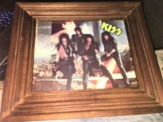 Kiss Without Their Makeup Framed Picture From The Mid 80 