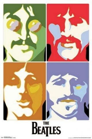 The Beatles Poster Pop Art Collage Rare Hot 22x34