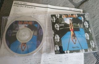 Def Leppard High N Dry Japan Cd Picture Disc 1989 Rare Oop Nm 28pd - 524 Bonus Trx