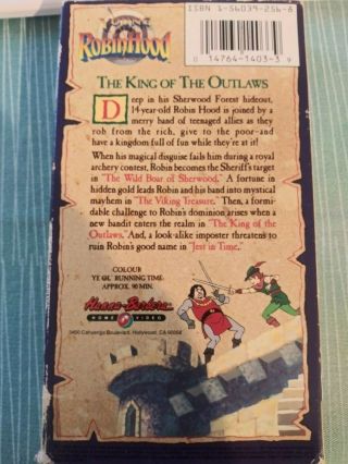 Young Robin Hood : The King of the Outlaws - (VHS,  1991) Rare 2