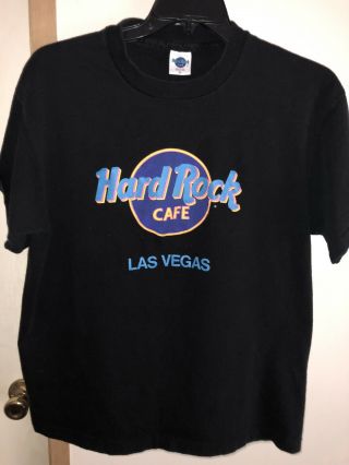 Vintage Rare Hard Rock Cafe Las Vegas T - Shirt Black/xl Made In Usa
