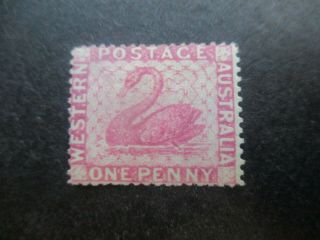 Western Australia Stamps: 1861 1d Swan Pink - Rare (d156)