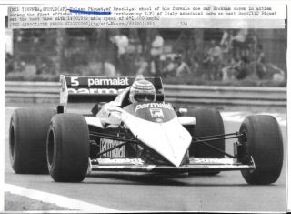 Nelson Piquet Brabham Bmw Associated Press Wire Photograph Rare Italian Gp 1983