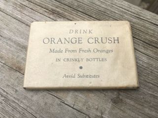 Rare 1940’s Era “drink” Orange Crush Bottling Co.  Pocket Mirror Sign