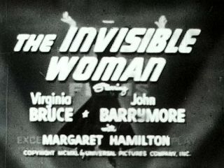 Rare Vintage 8mm Film The Invisible Woman 5 " Reel B&w 1940 John Barrymore