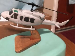 Uh - 1n Iroquois Wood Model Helicopter 1/48 Scale “rare “