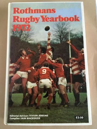 Rare Rothmans Rugby Union Yearbook 1972 Hardback Edition