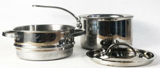 Rare Kitchenaid® 5 - Ply 3 Quart Sauce Pot With Steamer Basket And Lid T00099