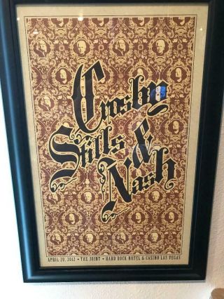 Rare Crosby Stills And Nash - Las Vegas 2012 The Joint Concert Poster