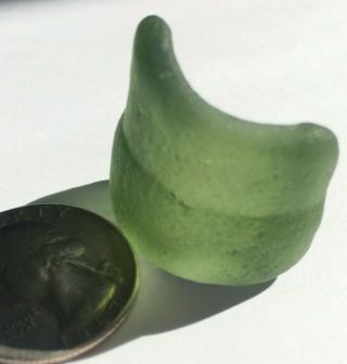 Santa Cruz Surf Tumbled Sea Glass Kelp Green 1/2 Bottle Top Semi Rare