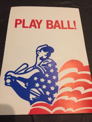 Rare 1990 Play Ball Philly Baseball Program Dick Perez Cover Stephen King,  Hof
