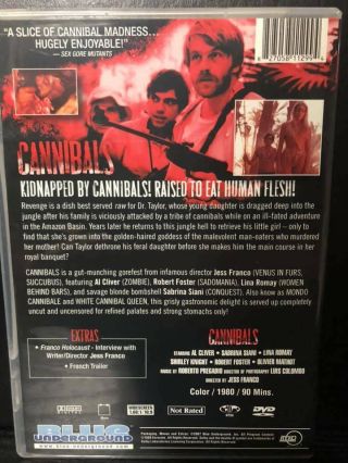 Cannibals (DVD,  2007) - Horror - Blue Underground - Rare & OOP 2