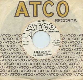 Hear - Rare Soul 45 - The Crume Brothers - Don 