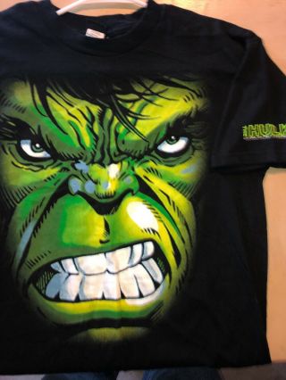 Rare Vintage 2002 Incredible Hulk Shirt Marvel Comics Tv Movie Promo