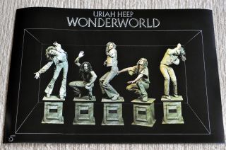 Uriah Heep Poster Uriah Heep Wonderworld Alternative Bronze Promo Poster Rare