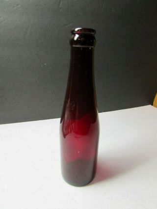 Rare Anchor Hocking Royal Ruby Schlitz Beer Bottle