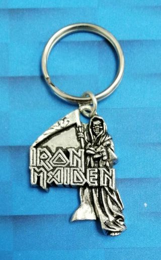 Very Rare Vintage Iron Maiden Dance Of Death 2008 Keychain