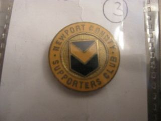 Rare Old Newport County Football Supporters Club (3) Enamel Brooch Pin Badge