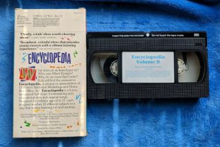 ENCYCLOPEDIA Volume B VHS Tape 1988 Children ' s Show RARE 3