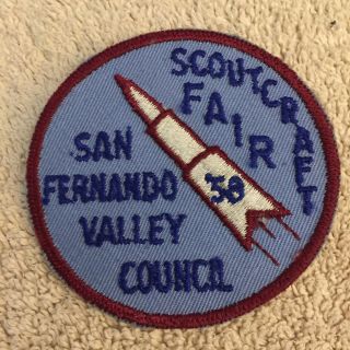 Rare 1958 San Fernando Valley Council 1958 Scoutcraft Fair Pocket Patch