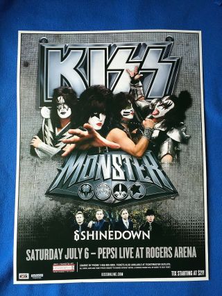 Kiss - 2013 Monster Concert Tour Poster " Rare " Gene Simmons