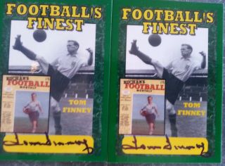 2 Rare Tom Finney Premium All Time Greats 1999 Football Cards Signed Ltd
