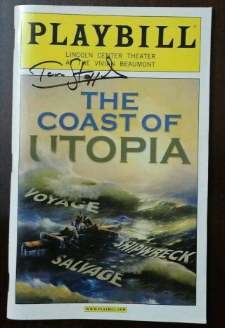 The Coast Of Utopia Tom Stoppard Signed Playbill Broadway Tony Awards 2007 Rare