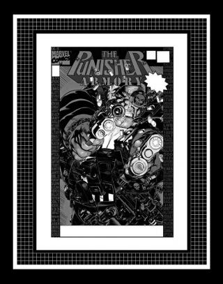 Michael Golden Punisher Armory 10 Rare Production Art Cover