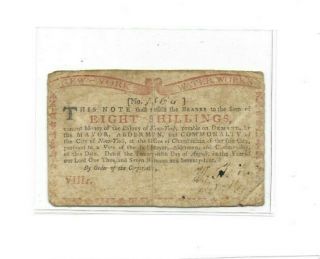 8 Shillings " Colonial " (red) 1774 1774 " Colonial " (red) Rare 1774 (red)