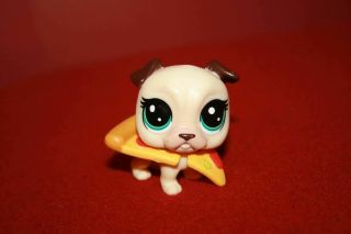 Hasbro Littlest Pet Shop Pug Pizza Puppy Rare Authentic Lps Pup Dog Toy Figure