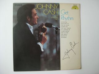 Johnny Cash - Rare Autographed Album - " Sun Records " Lp Hand Signed By Cash