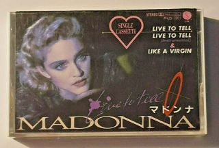 Madonna Live To Tell Mega Rare Japanese Cassette Single Pkd - 1001