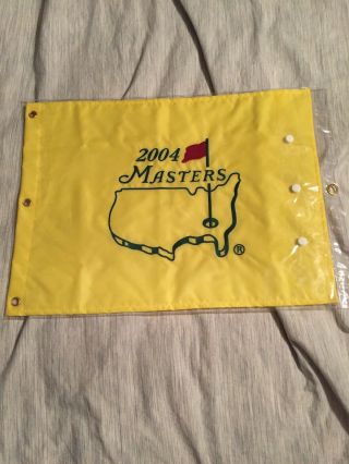Phil Mickelson 2004 Masters Golf Flag Unsigned Rare