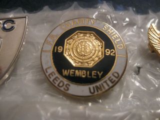 Rare Old 1992 Leeds United Football Club (2) Enamel Brooch Pin Badge