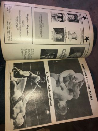 Rare Vintage 1976 GEORGIA CHAMPIONSHIP WRESTLING RINGSIDER PROGRAM NWA Wwe WWF 2