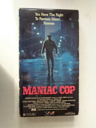 Maniac Cop Vhs Rare Bruce Campbell Horror