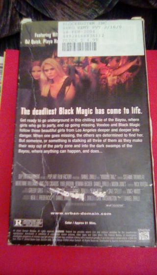 Voodoo Tailz RARE Blockbuster Video Exclusive (2002) VHS black magic Bayou swamp 2
