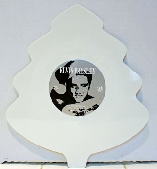 Rare Elvis Presley Ep - Blue Christmas - Tree Shaped - White Vinyl - Import