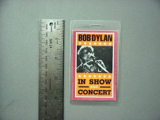 Bob Dylan Backstage Pass Laminated Authentic Rare Orange " Concert " Special
