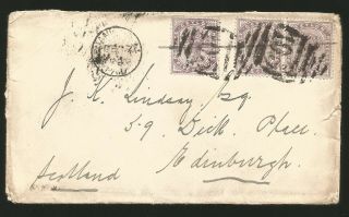 Ceylon Qv Cover With Rare " 105 " Ruanwella Numeral Cancel To England,  1893