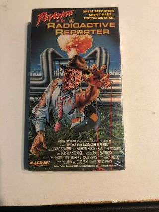 Revenge Of The Radioactive Reporter Vhs Magnum Oop Zombies Rare