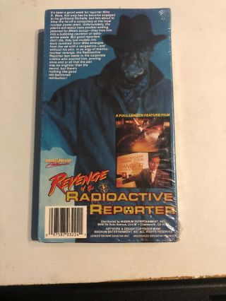 Revenge Of The Radioactive Reporter VHS Magnum OOP Zombies Rare 2