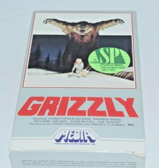 Grizzly,  Vhs,  Christopher George Media Home Video Release,  Rare