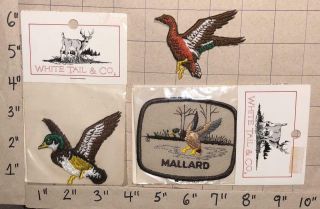 3 Rare Vintage 70s Rare Mallard Duck Hunting Hunter Patch Crest Emblem Mip