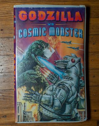 Godzilla Vs.  Cosmic Monster Vhs 1991 Cult Movie Vintage Rare Clamshell Kaiju Uav