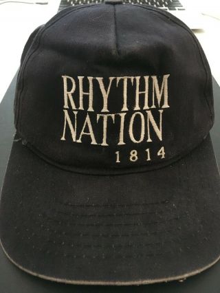 Rare Janet Jackson Rhythm Nation 1814 Hat - Black Cap