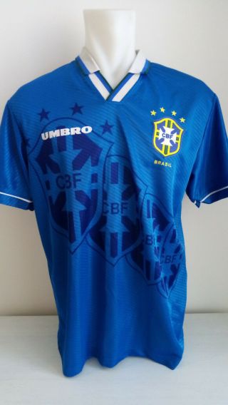 Jersey Shirt Umbro Brasil Brazil 1994 - 96 Away G Rare N0 Santos Corinthians